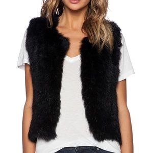 525 America Rabbit Fur Vest Sz S